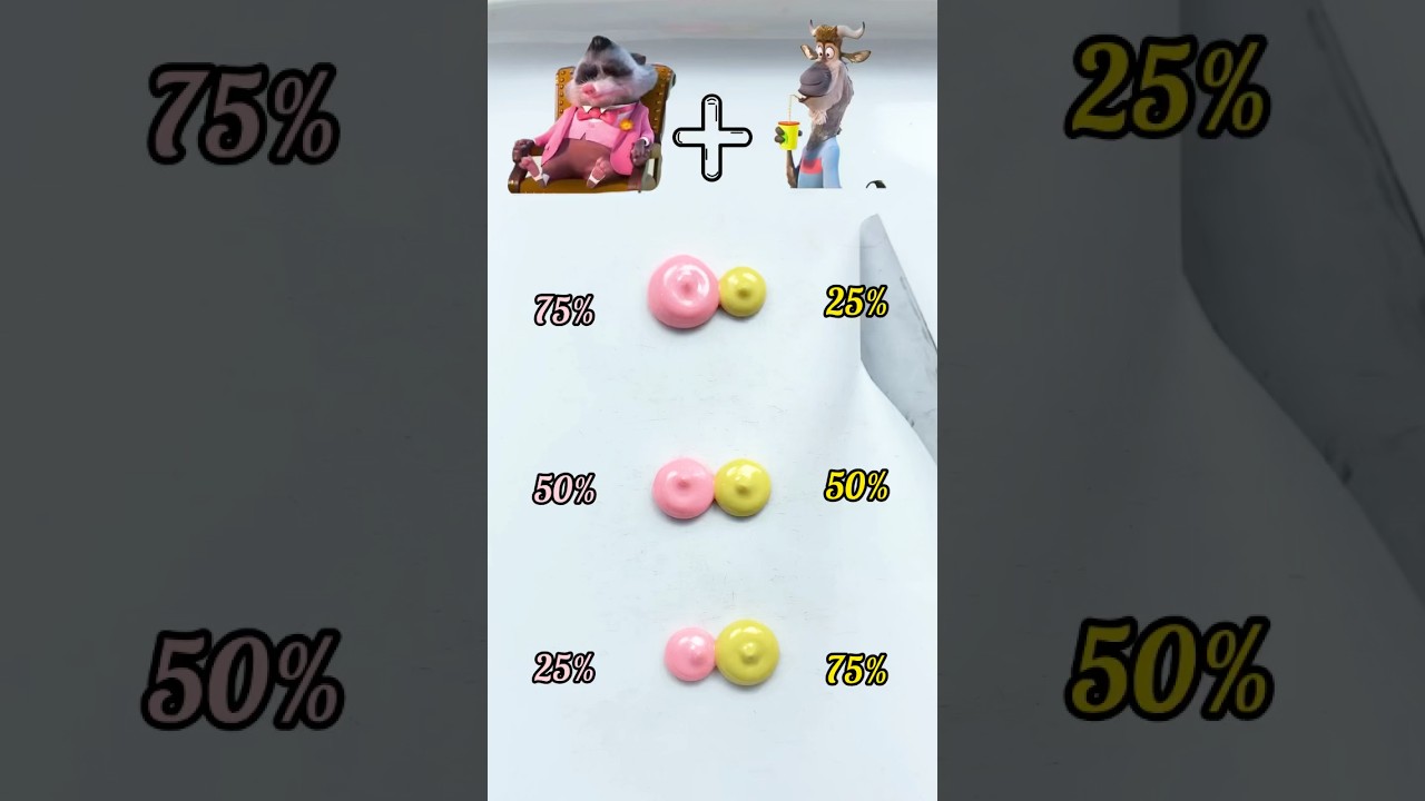 Pink+yellow:zootopia #colormixing #shorts