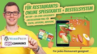 Online Speisekarte + App, QR Code Menü + Bestellverwaltung mit WordPre