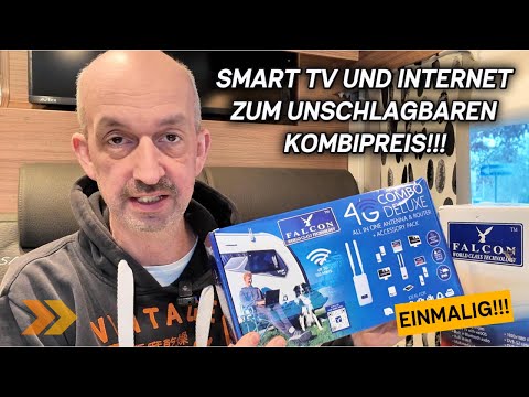 Entdecke den Falcon WebOS SMART Combo Camping TV 22 mit 4G Router!
