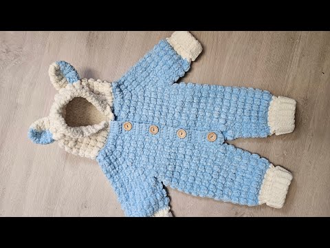 Baby Overall / Teddy Jumpsuit  0 - 12 Monate häkeln - Teil 1