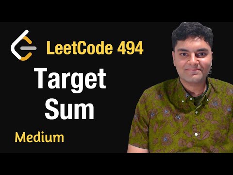 Target Sum Leetcode 494 Python