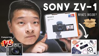 Things that come with the Sony ZV-1 | Unboxing & First Look 👀