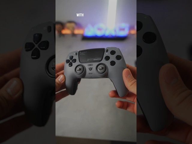 Vídeo relacionado con HEXGAMING PHANTOM Pro Juego Controlador para ps5/PC/Móvil, Elite Gamepad con 4 Botones Reasignables/6 Perfiles de Remapeo/8 Palancas/Gatillos para ps5 Juego Adaptable-Efecto Hall(Negro Caos)