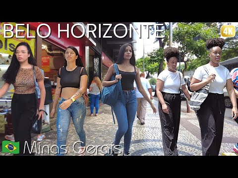 🇧🇷 Walking the City of Belo Horizonte | Minas Gerais【 4K 】 ⁶⁰