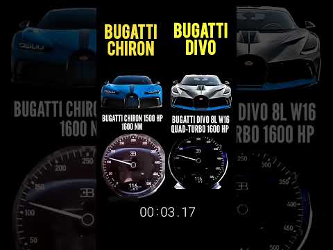 1500 hp Bugatti Chiron AWD 1600 nm vs Bugatti divo 8l w16 quad-turbo 1600 hp
