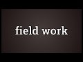 Field work Meaning