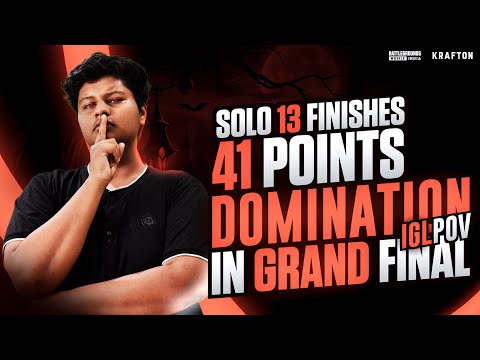 41 Points Domination in Grand Final 🔥 - SOLO 13 KILLS - iPhone 13 - IGL POV - BGMI COMPETETIVE 🇮🇳