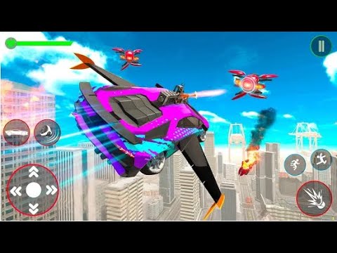 Red Ball Robot Car Transform Part-1 | Rescue City Flying Car Android GamePlay | By Game Crazy