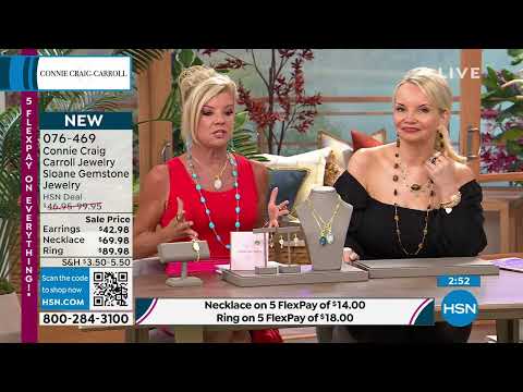 Connie Craig Carroll Jewelry Sloane Oval Gemstone Drop N...