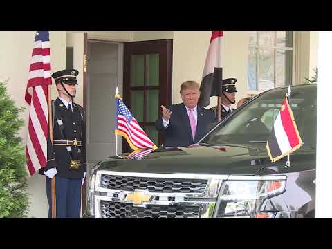 مراسم استقبال الرئيس السيسى فى الولايات المتحدة