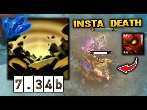 7.34b Breaking Bug With Sand King Insta Kill | Dota 2 Gameplay