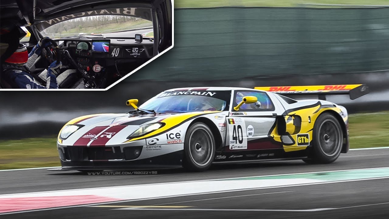 Ford GT GT1 by Matech in action: OnBoard, Accelerations, Fly Bys, Flames & V8 Sound!
