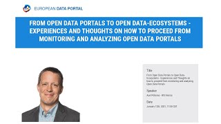 From Open Data Portal to Open Data Ecosystems