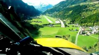 preview picture of video 'Hawker Hunter Landing in Ambri, Switzerland'