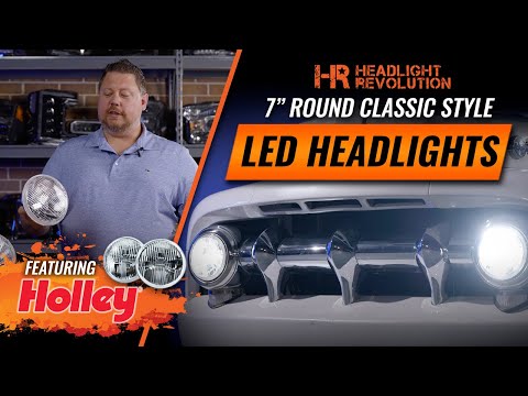 The BEST 7\" Round Sealed Beam LED Headlight for Classic Cars | Holley RetroBright Headlights
