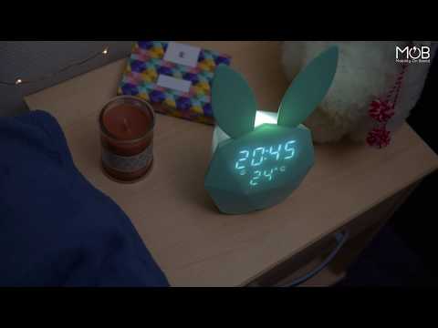 MOB Väckarklocka med nattlampa Ljusrosa Rabbit
