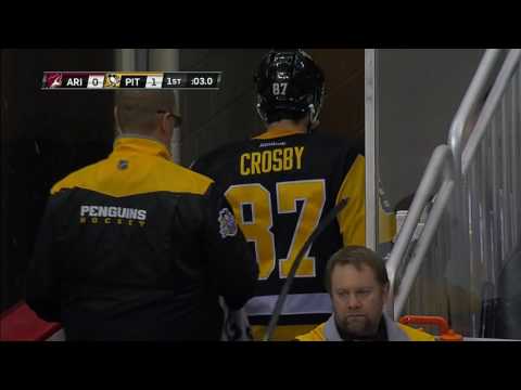 Crosby injured after his face collides with Hanzal’s stick