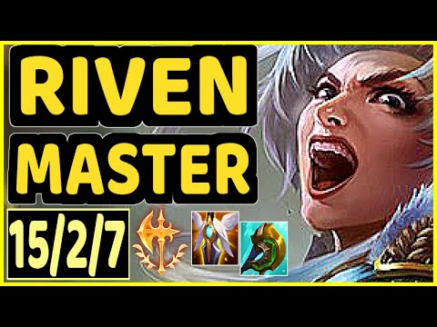 RIVEN - 15/2/7 KDA GAMEPLAY - EUW Ranked MASTER
