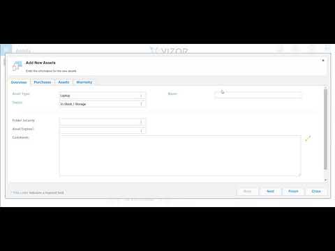 Add an Asset - IT Asset Management Solution - VIZOR | www.vizor.cloud