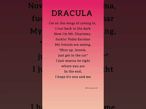 Dracula Lyrics Song By Jennie and Tame Impala #jennie #dracula #jenniekim