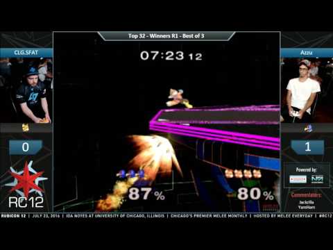 Rubicon 12 - CLG.SFAT (Fox) vs. Azzu (Falco) - SSBM - Top 32, Winners R1