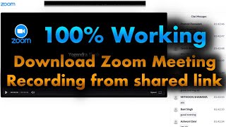 How to download ZOOM recordings from shared link (easiest way)