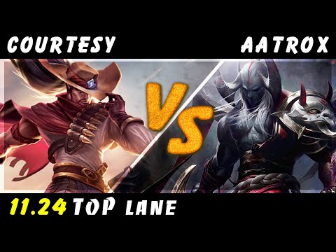 Courtesy - Yasuo vs Aatrox TOP Patch 11.24 - Yasuo Gameplay
