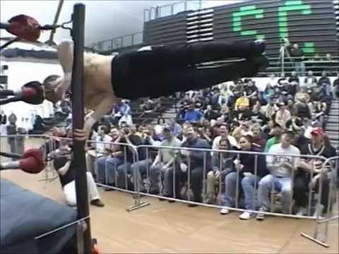 Matt Cross Ring Post Splash to Aaron Draven