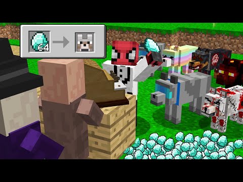 FAKİR KURT SATICISI OLDU! 🐺 (1 KURT 9999 ELMAS) - Minecraft