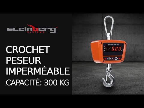 Vidéo - Crochet peseur imperméable - 300kg 