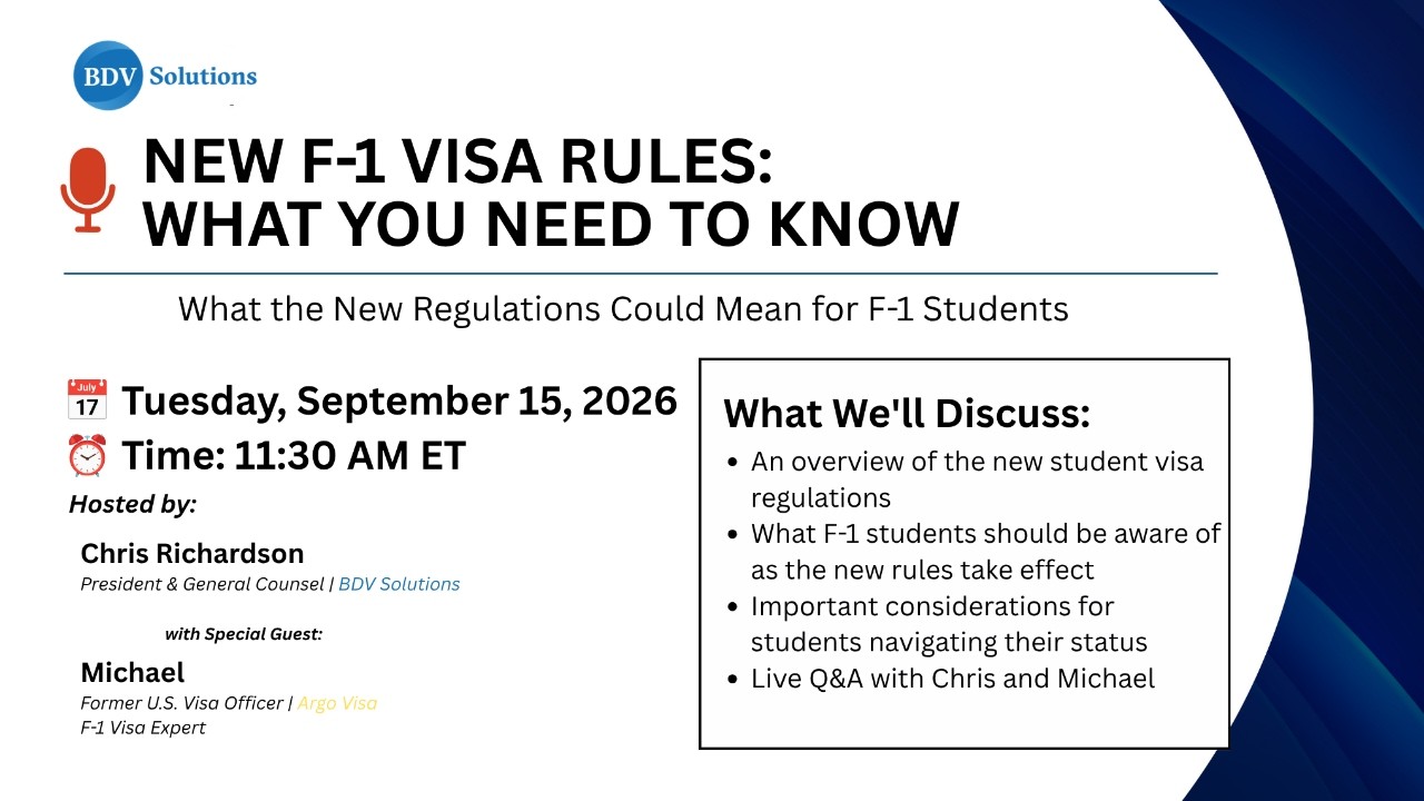 New F-1 Visa Rules: What You Need to Know