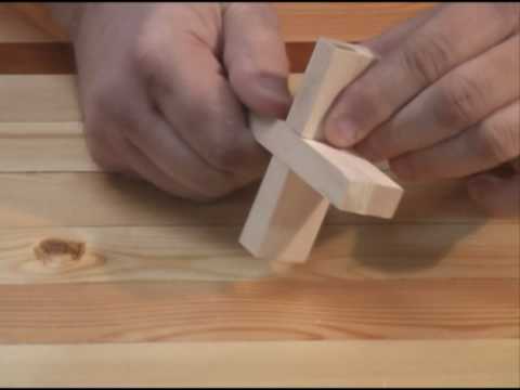 Wooden cross puzzle