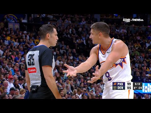 Nikola Jokic delay of game baiting Grayson Allen and a technical on the Suns - 10/25/25