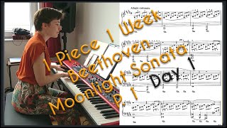 1Piece1WeekChallenge_Day 1/6_Beethoven Moonlight Sonata part 1