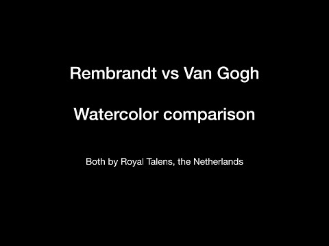 Rembrandt vs Van Gogh watercolor comparison