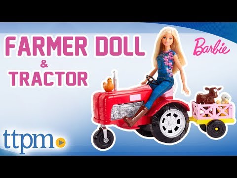 farmer barbie with tractor