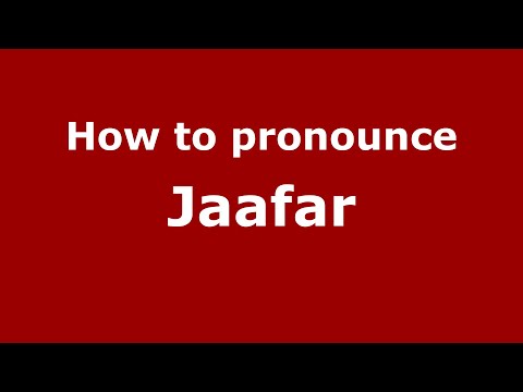 How do you say Jaafar in Malaysia (Malay)? - PronounceNames.com