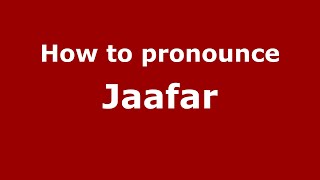 How to pronounce Jaafar