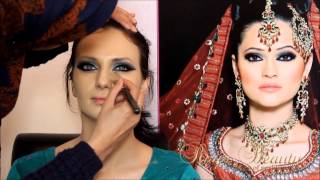Asian Bridal - Stunning Bold Walima Look By Raya Beauty