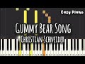 Gummy Bear Song Christian Schneider Easy Piano Piano Tutorial Sheet