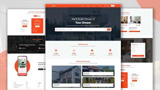 How To Make Complete Responsive Real-Estate Website Design [ HTML CSS Javascript ] - From Scratch