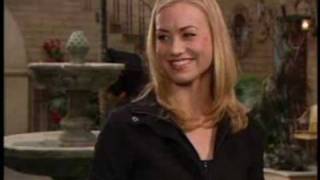 Yvonne Strahovski on the set