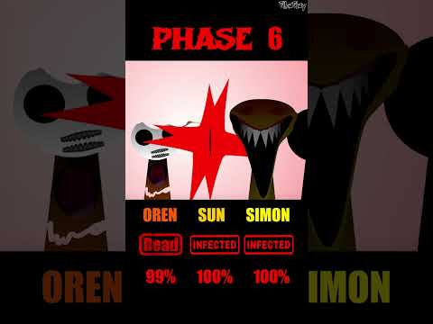 Evolution of Oren Sun Simon | Character Status 1 - 10 Phases #sprunki  #incredibox