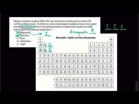 Paramagnetic and Diamagnetic Elements | MCAT Practice Question