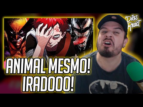 [REACT 7 MINUTOZ] Rap do Gaara, Venom e Wolverine - ANIMAL | NERD HITS