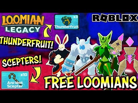 Free Loomians Thunder Fruit Ancient Scepters Giveaway In - where to find rare duskit in loomian legacy roblox loomian