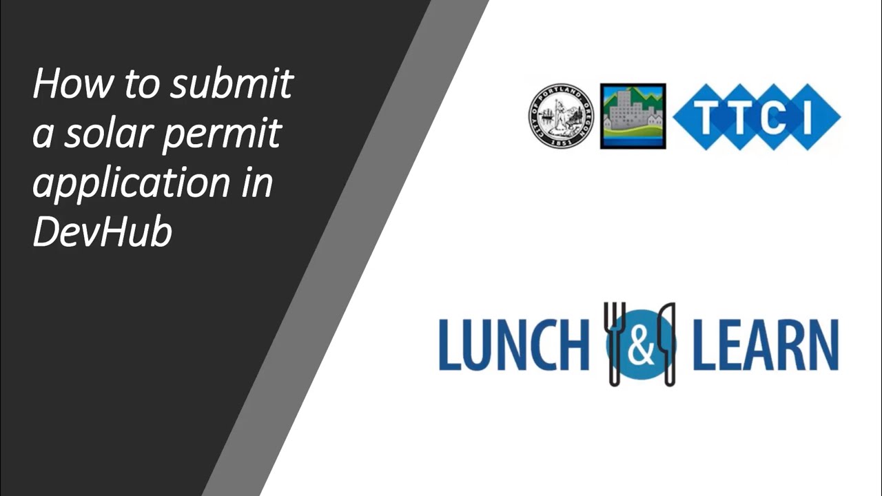 How to submit a solar permit application in DevHub | Lunch and Learn | City of Portland