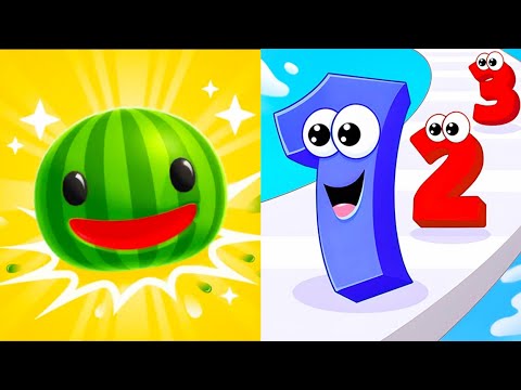 Satisfying Mobile Gameplay 2025 | Melon Slime Hero ✔️ Number Run 3D (All Levels)