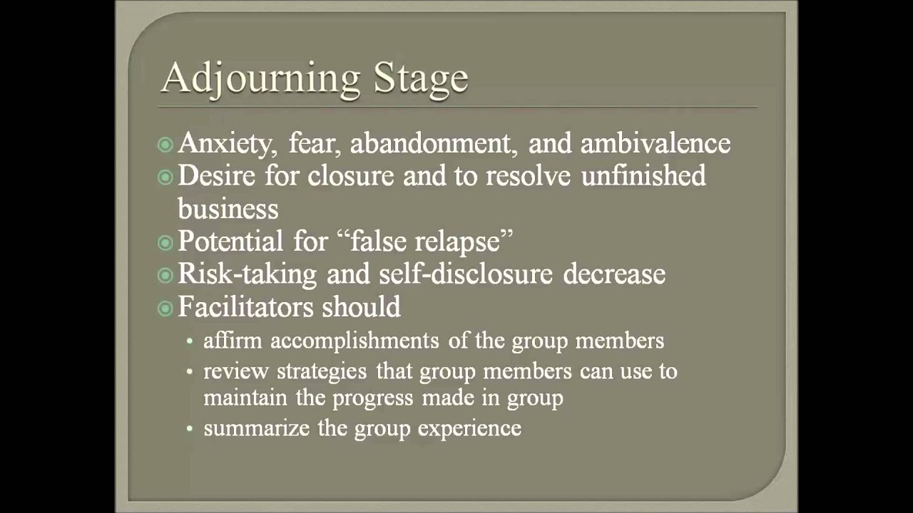 Stages of Group Counseling