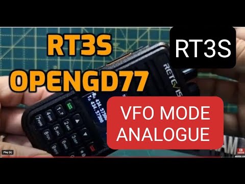RT3S OPENGD77 VFO Mode - Add  ANALOGUE CHANNEL -